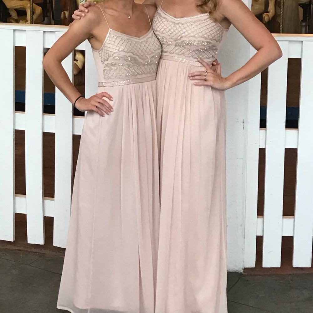 Adrianna Papell Blush Bridesmaid Dress